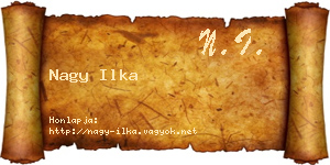 Nagy Ilka névjegykártya